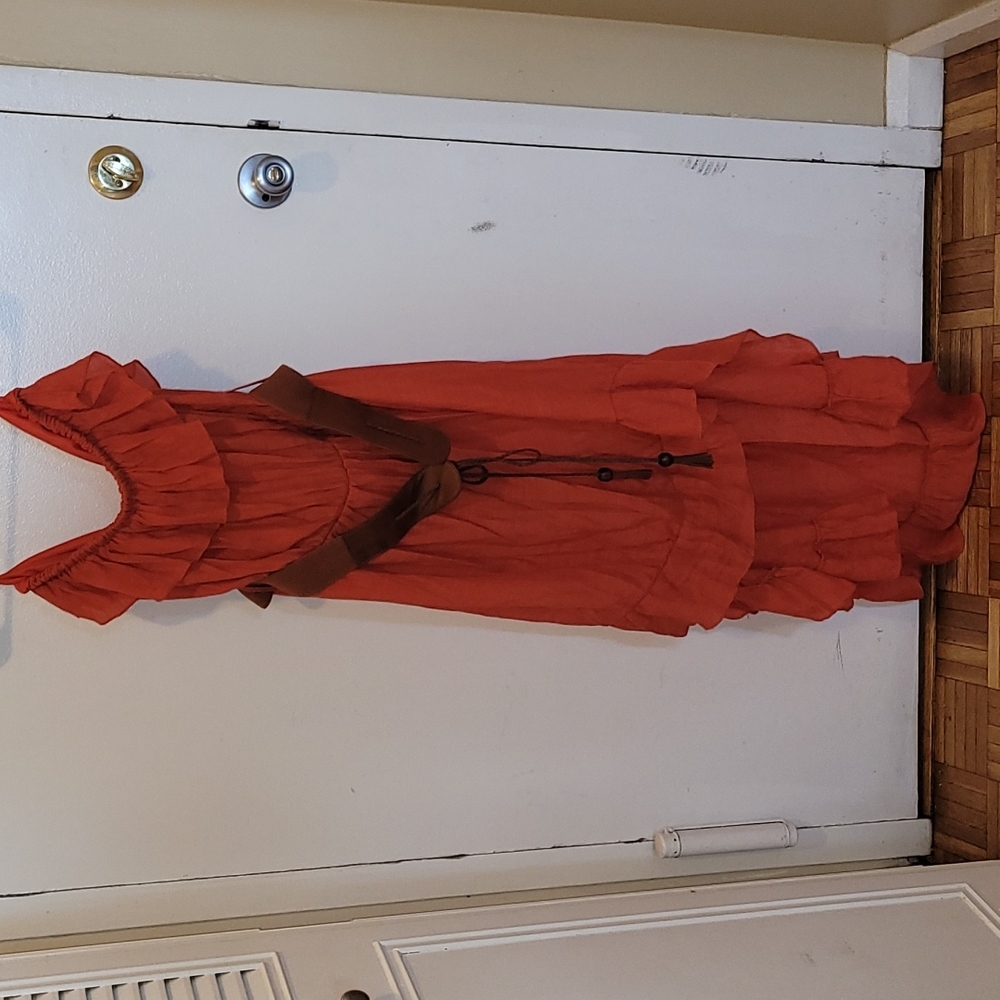 High low strapless maxi dress